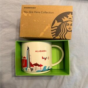 Starbucks Alabama You Are Here Mug - White with Red & Blue Accents